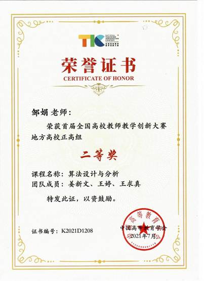 国奖证书